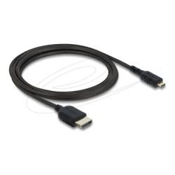 Delock - High Speed - HDMI kabel - HDMI s piny (male) do 19 pin micro HDMI Type D s piny (male) - 2 m - trikrát stínený koaxiál
