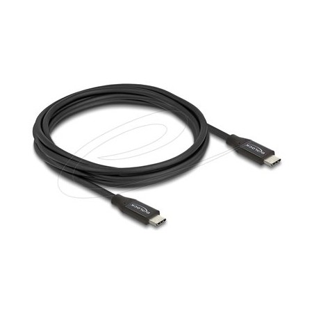 Delock - USB kabel - USB-C (M) do USB-C (M) - USB 3.2 / Thunderbolt 3 - 3 m - USB Power Delivery (60W), podpora 4K60 Hz (3840 x