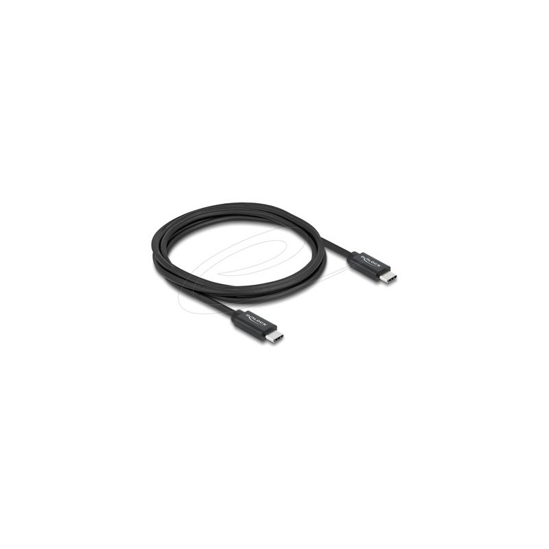 Delock - USB kabel - USB-C (M) do USB-C (M) - USB 3.2 / Thunderbolt 3 - 48 V - 5 A - 2 m - podpora 8K30 Hz (7680 x 4320)