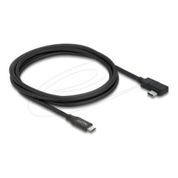 Delock - USB kabel - USB-C (M) do USB-C (M) úhlový - USB 3.2 / Thunderbolt 3 - 48 V - 5 A - 2 m - napájení USB (240 W)