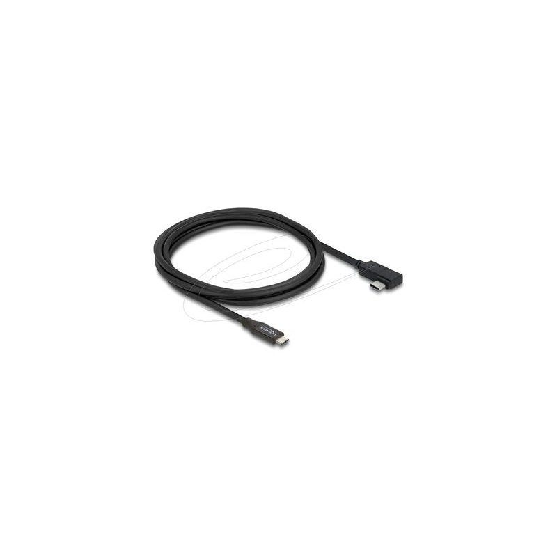 Delock - USB kabel - USB-C (M) do USB-C (M) úhlový - USB 3.2 / Thunderbolt 3 - 48 V - 5 A - 2 m - napájení USB (240 W)