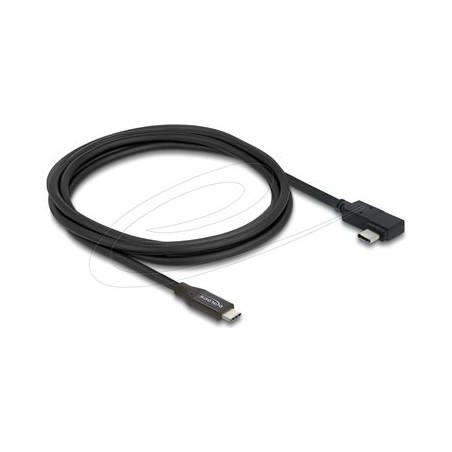 Delock - USB kabel - USB-C (M) do USB-C (M) úhlový - USB 3.2 / Thunderbolt 3 - 48 V - 5 A - 2 m - napájení USB (240 W)