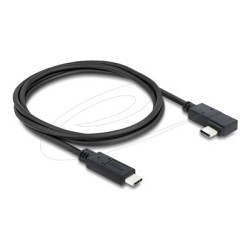 Delock - USB kabel - USB-C (M) rovné do USB-C (M) levý/pravý úhel - USB 3.2 / Thunderbolt 3 - 48 V - 5 A - 50 cm - rychlost