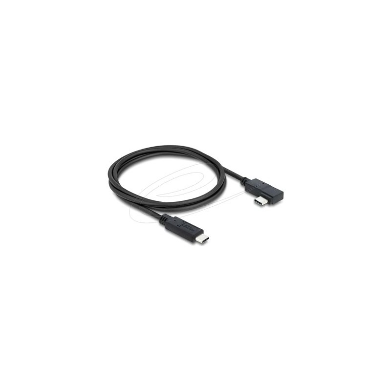 Delock - USB kabel - USB-C (M) rovné do USB-C (M) levý/pravý úhel - USB 3.2 / Thunderbolt 3 - 48 V - 5 A - 50 cm - rychlost