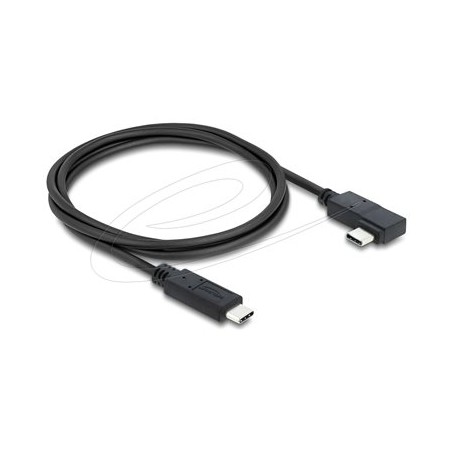 Delock - USB kabel - USB-C (M) rovné do USB-C (M) levý/pravý úhel - USB 3.2 / Thunderbolt 3 - 48 V - 5 A - 50 cm - rychlost