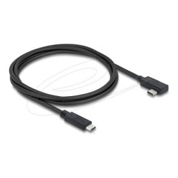 Delock - USB kabel - USB-C (M) rovné do USB-C (M) levý/pravý úhel - USB 3.2 / Thunderbolt 3 - 48 V - 5 A - 1 m - rychlost