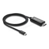 Delock - Video adaptér - USB-C s piny (male) do HDMI s piny (male) - 1 m - trikrát stínený koaxiál - cerná - podpora 4K60 Hz