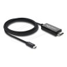 Delock - Kabel adaptéru - USB-C s piny (male) do HDMI s piny (male) - 2 m - trikrát stínený koaxiál - cerná - podpora 4K240Hz