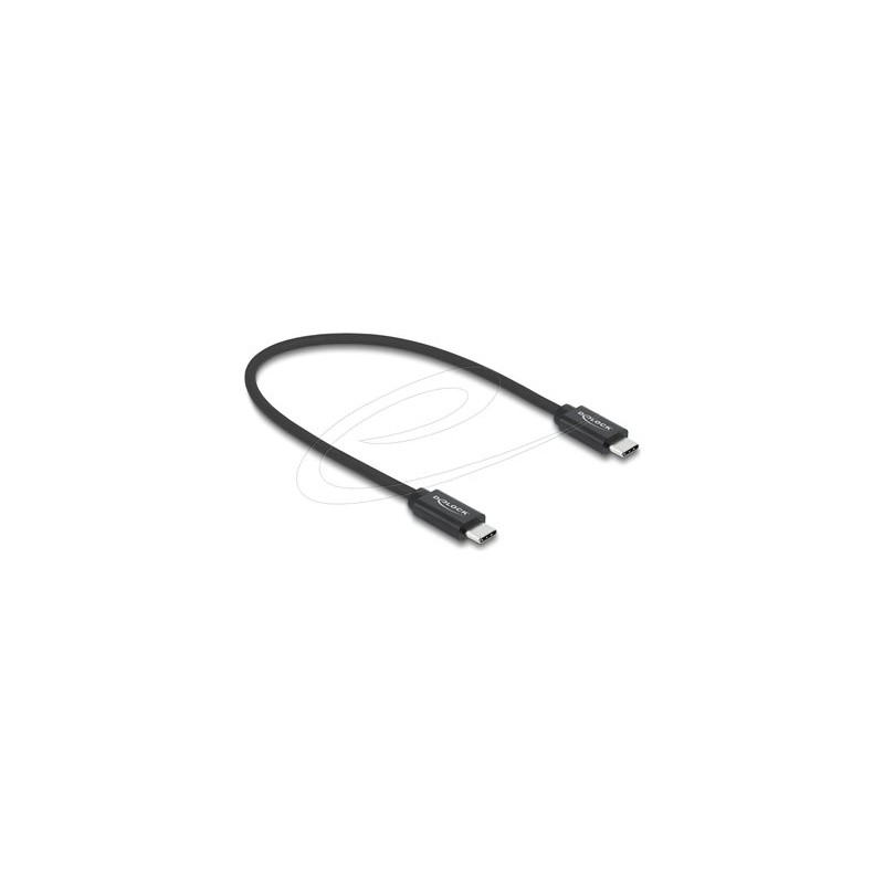 Delock - USB kabel - USB-C (M) do USB-C (M) - USB 3.2 - 48 V - 5 A - 50 cm - podpora 8K30 Hz (7680 x 4320), podpora 4K144Hz