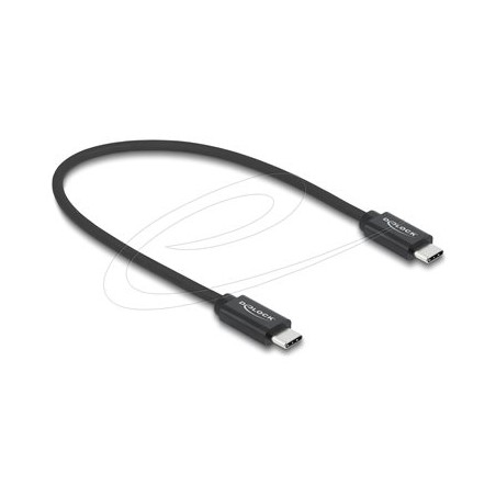 Delock - USB kabel - USB-C (M) do USB-C (M) - USB 3.2 - 48 V - 5 A - 50 cm - podpora 8K30 Hz (7680 x 4320), podpora 4K144Hz