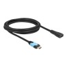 Delock - Vysoká rychlost - prodlužovací kabel HDMI - HDMI se zdírkami (female) do HDMI s piny (male) - 2 m - trojnásobne