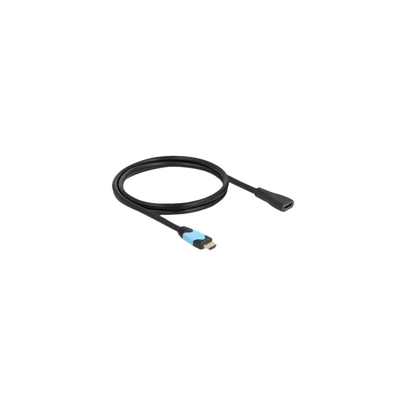 Delock - Vysoká rychlost - prodlužovací kabel HDMI s ethernetem - HDMI se zdírkami (female) do HDMI s piny (male) - 1 m