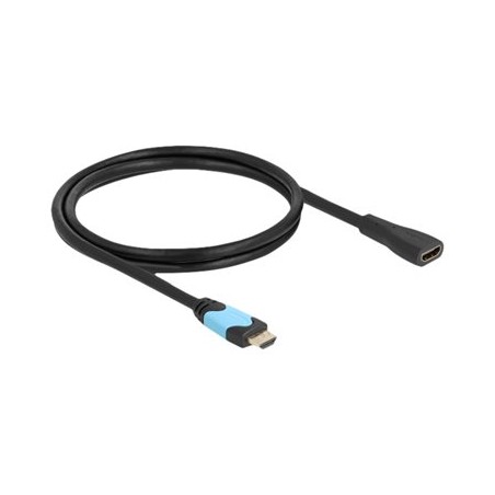 Delock - Vysoká rychlost - prodlužovací kabel HDMI s ethernetem - HDMI se zdírkami (female) do HDMI s piny (male) - 1 m