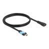 Delock - Vysoká rychlost - prodlužovací kabel HDMI s ethernetem - HDMI se zdírkami (female) do HDMI s piny (male) - 1 m