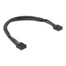 Delock - Kabel USB - USB záhlaví 10 pinu (F) do USB záhlaví 10 pinu (F) - USB 2.0 - 25 cm - roztec 2,54 mm - cerná