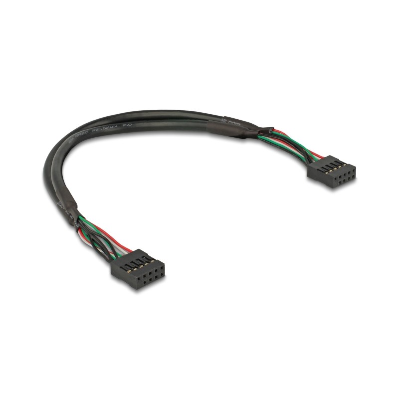 Delock - Kabel USB - USB záhlaví 10 pinu (F) do USB záhlaví 10 pinu (F) - USB 2.0 - 25 cm - roztec 2,54 mm - cerná