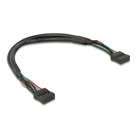 Delock - Kabel USB - USB záhlaví 10 pinu (F) do USB záhlaví 10 pinu (F) - USB 2.0 - 25 cm - roztec 2,54 mm - cerná