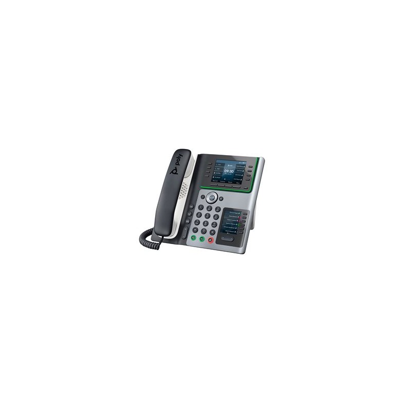 HP Poly Edge E400 - Telefon VoIP s identifikací volajícího/čekajícím hovorem - 3-cestný možnost volání - SIP, SDP - černá
