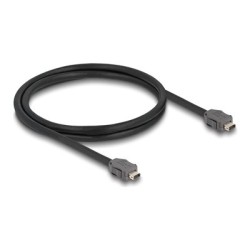 Delock - Sítový kabel - ix Industrial (M) do ix Industrial (M) - 1 m - 6.5 mm - SSTP - CAT 7 - cerná