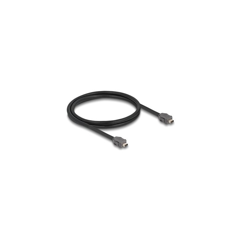 Delock - Sítový kabel - ix Industrial (M) do ix Industrial (M) - 1 m - 6.5 mm - SSTP - CAT 7 - cerná