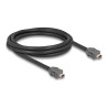 Delock - Sítový kabel - ix Industrial (M) do ix Industrial (M) - 2 m - 6.5 mm - SSTP - CAT 7 - cerná