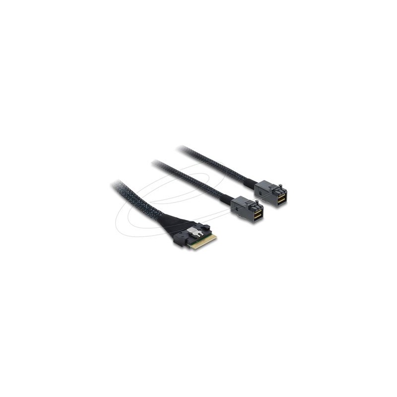 Delock - Interní kabel SAS - 8i Slim SAS (SFF-8654) (M) do Mini SAS HD (SFF-8643) (M) - 50 cm