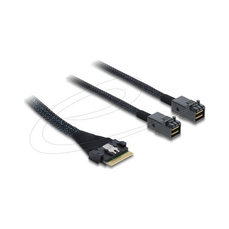 Delock - Interní kabel SAS - 8i Slim SAS (SFF-8654) (M) do Mini SAS HD (SFF-8643) (M) - 50 cm