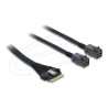 Delock - Interní kabel SAS - 8i Slim SAS (SFF-8654) (M) do Mini SAS HD (SFF-8643) (M) - 50 cm