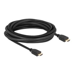 Delock - Vysoká rychlost - kabel HDMI s ethernetem - HDMI s piny (male) do HDMI s piny (male) - 5 m - cerná - podpora 8K60Hz