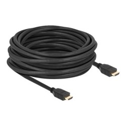 Delock - Vysoká rychlost - kabel HDMI s ethernetem - HDMI s piny (male) do HDMI s piny (male) - 10 m - cerná - podpora 8K60Hz