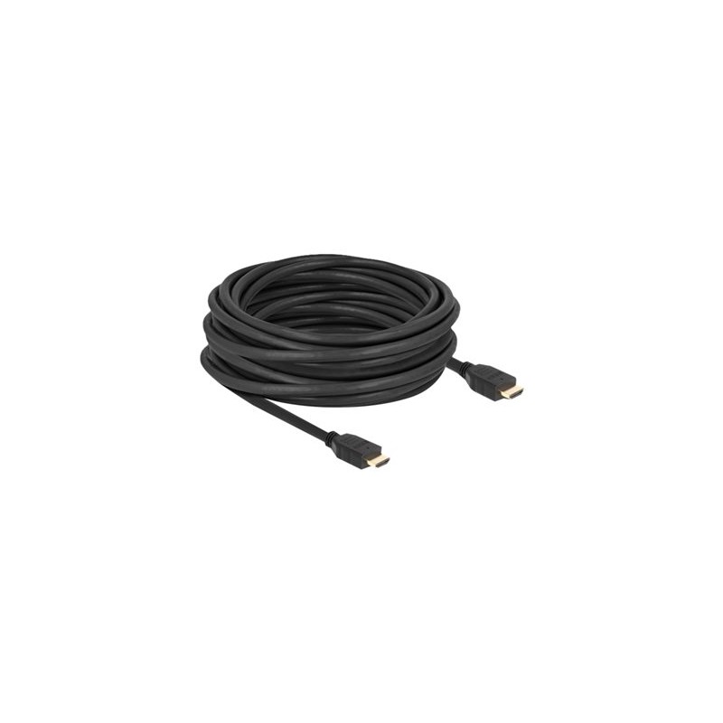 Delock - Vysoká rychlost - kabel HDMI s ethernetem - HDMI s piny (male) do HDMI s piny (male) - 10 m - cerná - podpora 8K60Hz