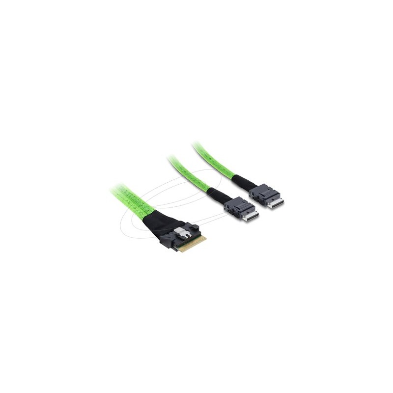 Delock - Interní kabel SAS - 8i Slim SAS (SFF-8654) (M) do 4i OCuLink (SFF-8611) (M) - 50 cm
