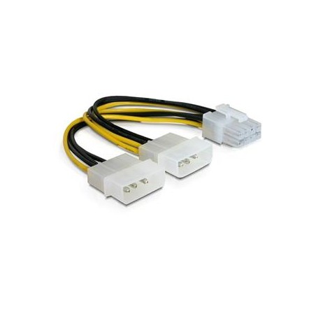 Delock - Adaptér napájení - interní napájec 4 pinový (12 V) (M) do 8 pin PCIe power (F) - 30 cm