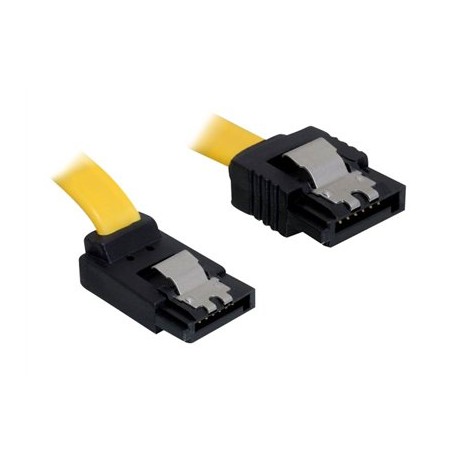 Delock Cable SATA - Kabel SATA - Serial ATA 150/300 - SATA (F) do SATA (F) - 20 cm - opatřený západkou, úhlový konektor, přímý