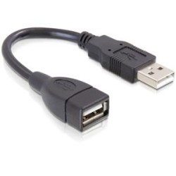 Delock Extension cable USB 2.0 - Prodlužovací šňůra USB - USB (M) do USB (F) - 15 cm - pro P/N: 61477, 61478, 61693, 61746