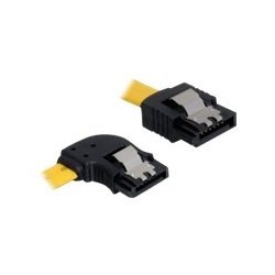 Delock Cable SATA - Kabel SATA - Serial ATA 150/300 - SATA (F) do SATA (F) - 50 cm - opatřený západkou, levý úhlový konektor