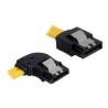 Delock Cable SATA - Kabel SATA - Serial ATA 150/300 - SATA (F) do SATA (F) - 50 cm - opatřený západkou, levý úhlový konektor