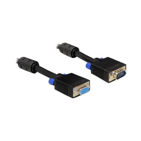Delock - Prodlužovací šňůra VGA - HD-15 (VGA) (M) do HD-15 (VGA) (F) - 5 m