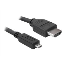 Delock - HDMI kabel - HDMI s piny (male) do 19 pin micro HDMI Type D s piny (male) - 3 m
