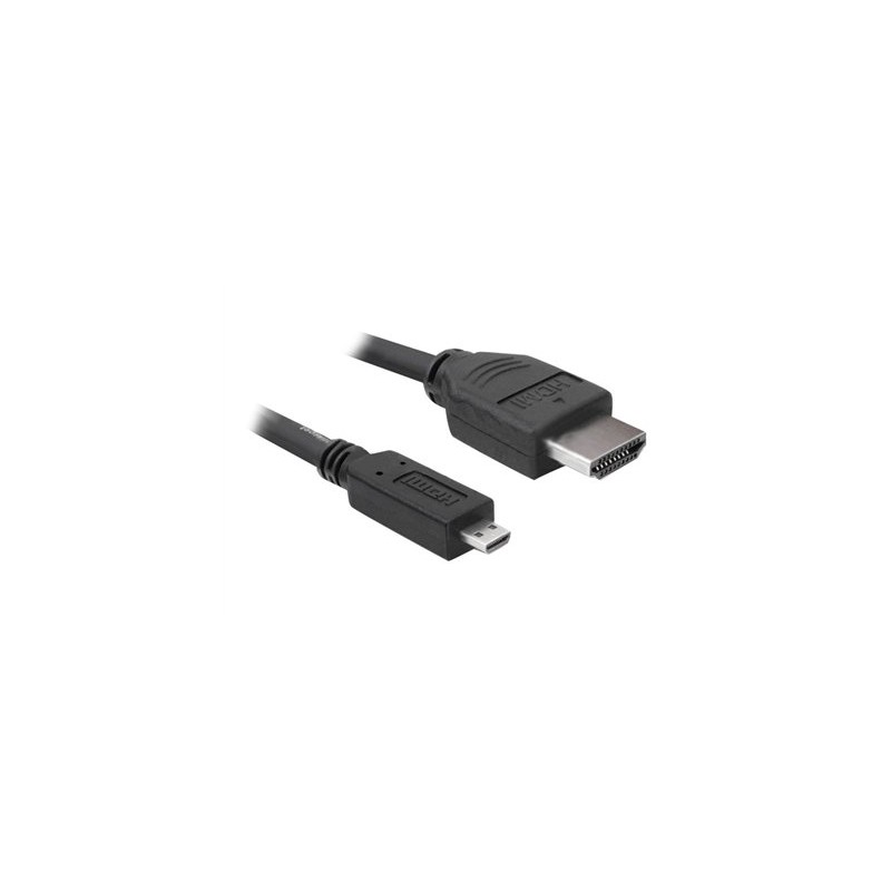 Delock - HDMI kabel - HDMI s piny (male) do 19 pin micro HDMI Type D s piny (male) - 3 m