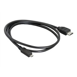 Delock - Kabel HDMI s ethernetem - HDMI s piny (male) do 19 pin micro HDMI Type D s piny (male) - 1 m