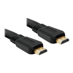 Delock High Speed HDMI with Ethernet - Kabel HDMI s ethernetem - HDMI s piny (male) do HDMI s piny (male) - 1 m - plochý