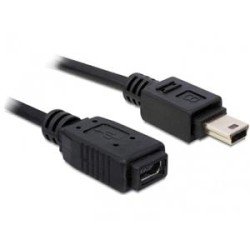 Delock - Kabel USB - mini-USB typ B (M) do mini-USB typ B (F) - 1 m