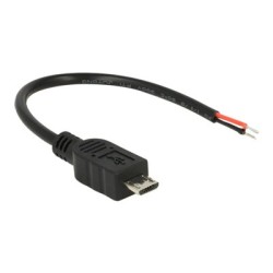 Delock - Elektrický kabel - obnažený drát do Micro-USB typ B (pouze napájení) (M) - 10 cm - černá