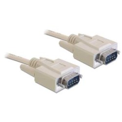 Delock - Sériový kabel - DB-9 (M) do DB-9 (M) - 10 m - béžová - Cína