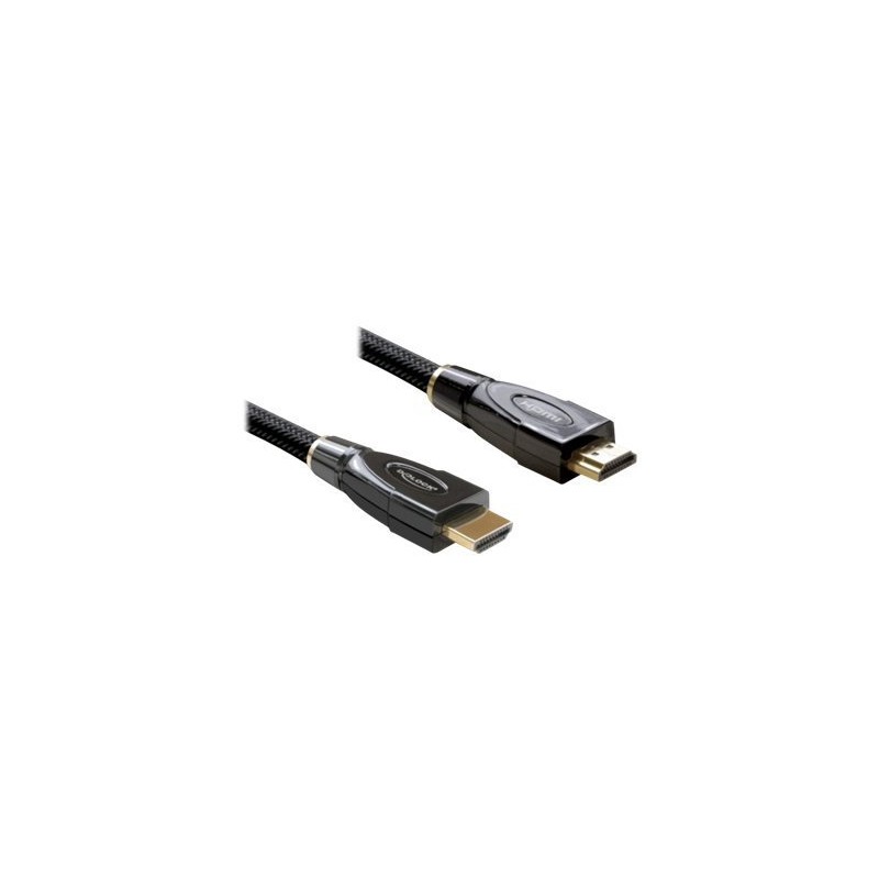 Delock High Speed HDMI with Ethernet - Kabel HDMI s ethernetem - HDMI s piny (male) do HDMI s piny (male) - 3 m - antracit