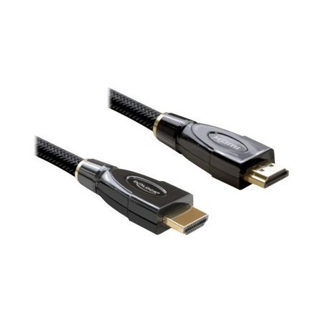 Delock High Speed HDMI with Ethernet - Kabel HDMI s ethernetem - HDMI s piny (male) do HDMI s piny (male) - 3 m - antracit