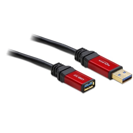 Delock Premium - Prodlužovací šňůra USB - USB typ A (M) do USB typ A (F) - USB 3.0 - 1 m - černá