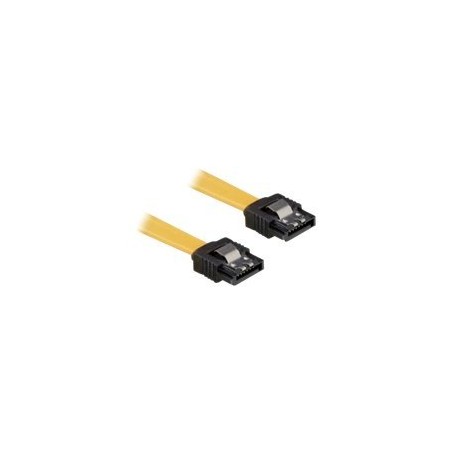 Delock Cable SATA - Kabel SATA - Serial ATA 150/300/600 - SATA (F) do SATA (F) - 10 cm - opatřený západkou, přímý konektor