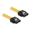 Delock Cable SATA - Kabel SATA - Serial ATA 150/300/600 - SATA (F) do SATA (F) - 10 cm - opatřený západkou, přímý konektor